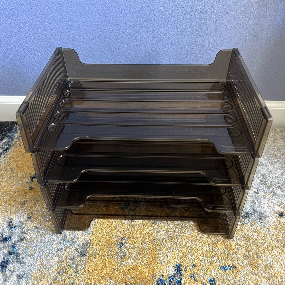 Rubbermaid 2551 Office Paper Stacking Letter Tray - Picture 2 of 13